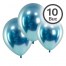 Set 10 Baloane Latex, Albastru Metalizat