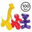 Set 100 Baloane Latex, Multicolor, model Lung