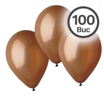 Set 100 Balone Latex, Maroniu Metalizat