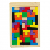 Joc din lemn Montessori, model tetrix