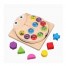 Jucarie educativa din lemn, tip Montessori, cu undita si forme geometrice, model Buburuza