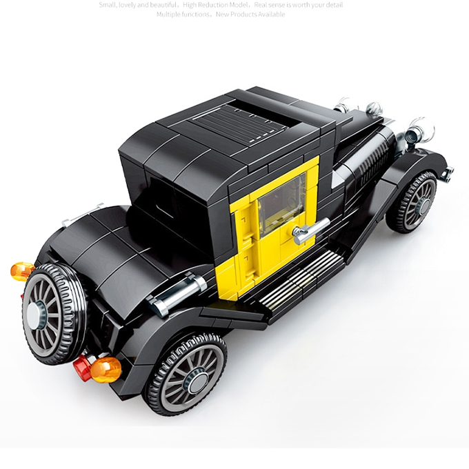 Masina lego clasica, pentru copii, din piese lego, model Negru