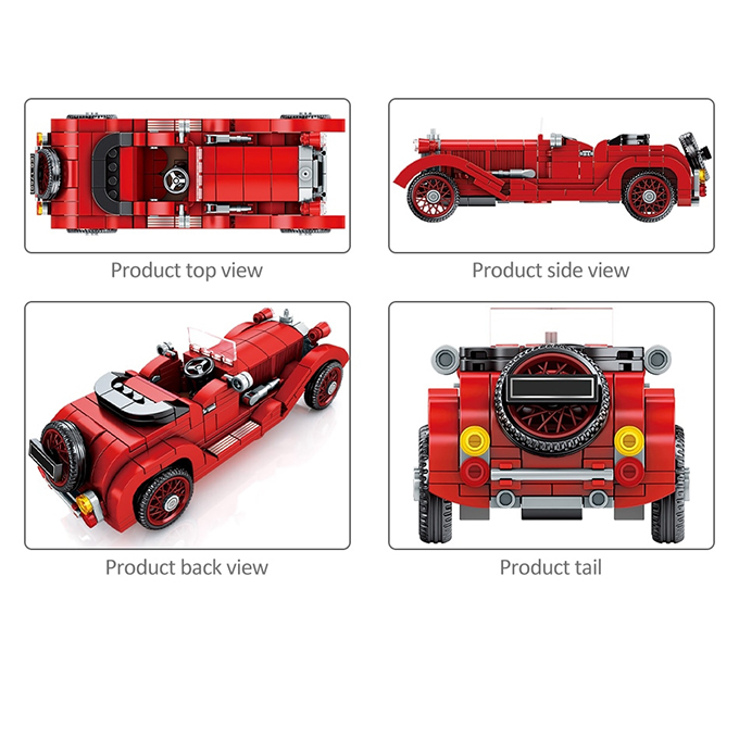 Masina lego clasica, pentru copii, din piese lego, model Clasic