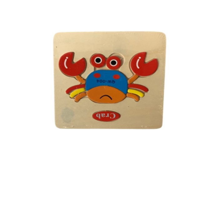 Puzzle Din Lemn Pentru Bebelusi Model Crab Puzzle din lemn pentru bebelusi, model crab
