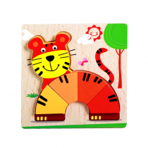 Puzzle din lemn pentru bebelusi, model tigru