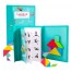 Puzzle Magnetic din Lemn, cu modele si placa magnetica