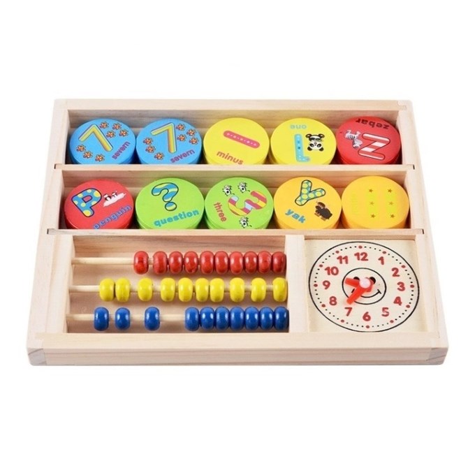 Set Din Lemn Cu Jocuri Educationale Si Numaratoare Scolara Set din lemn, cu jocuri educationale si numaratoare scolara