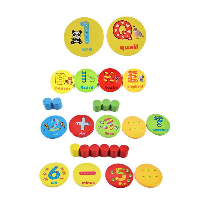 Set Din Lemn Cu Jocuri Educationale Si Numaratoare Scolara Set din lemn, cu jocuri educationale si numaratoare scolara