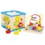 Set labirint margele si cutie 4-in-1 jocuri