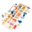 Puzzle Montessori, joc din lemn educativ, cu litere, cifre si undita magnetica