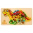 Puzzle din Lemn, model Dino 4, cu cifre