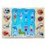 Puzzle din Lemn, incastru (cu pioneze), model Trenuletul