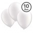 Set 10 Baloane Latex, Alb Metalizat