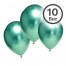 Set 10 Baloane Latex, Verde Metalizat