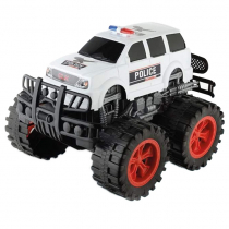 Masina pentru Copii, cu mecanism, Monster Truck, Lungime 44cm, Model White Police