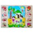 Puzzle din lemn pentru copii, mixt, incastru, model simturi